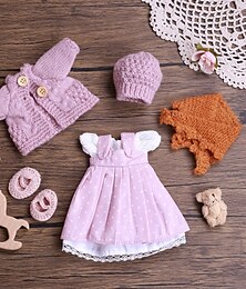 preiswerte -handgemachtes Waldorf Puppenkleiderset für 12 Zoll Puppe handgemachte Muppet Puppe für Weihnachtsgeschenke