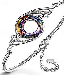 billige -Klassisk velsignet Mote Chrome Armbånd Smykker Blå / Lilla / Grønn Til Daglig Ferie