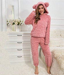 preiswerte -Karneval Einfarbig Schlafanzug Nachtwäsche Pyjamas-Einteiler Kigurumi-Pyjamas Schlafanzug Für Erwachsene Damen Alltagskleidung Karikatur