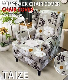 economico -fodera per poltrona con schienale alto floreale, fodera elastica e resistente con elegante motivo floreale, perfetta per proteggere e valorizzare la tua poltrona con schienale alto, ideale per un