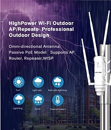 economico -router esterno dual band wireless ad alta potenza AP/router extender di portata con poe e antenne ad alto guadagno plag us/ue