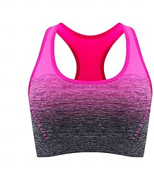 ieftine -Pentru femei Top bun Lenjerie de Corp Sutienul de sus Confortabil Respirabil Rezistent la șoc Pernițe Detașabile Fără Sârmă Ombre Sportiv Îmbrăcăminte de Sport  Roz Îmbujorat Roșu-aprins Yoga Fitness