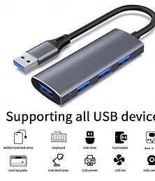 economico -Hub in lega di alluminio 3.0, splitter per download ad alta velocità USB 2.0 a tre porte