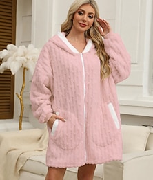 preiswerte -Karneval Einfarbig Onesie Schlafanzug Übergroße Hoodie-Decke Tragbare Decke mit Tasche Pyjamas-Einteiler Kigurumi-Pyjamas Niedlich Für Erwachsene Männer und Frauen Karneval Maskerade Karikatur