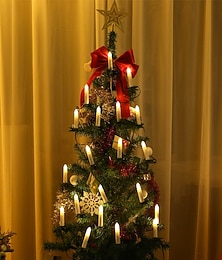 levne -20 led svíčka řetězová světla usb napájená led teplá bílá klips bezplamenná kuželová svíčka novoroční dovolená rodinná párty prázdninový dům vánoční strom dekorace světlo