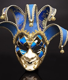 olcso -Paprikajancsi Farsangi maszk Velencei maszk Arlecchino Felnőttek Férfi Zárt sisak Parti Álarcos mulatság Velencei karnevál Mindszentek napja Farsang Mardi Gras Könnyű farsangi jelmez