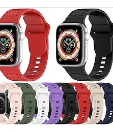 رخيصةأون -حلقة فردية متوافق مع Apple Watchband 38 مم 40 مم 41 مم 42 مم 44 مم 45 مم 49 مم قابل للتعديل سيليكون استبدال حزام الساعة إلى iwatch Ultra 2 Series 9 8 7 SE 6 5 4 3 2 1