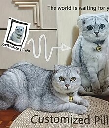 お買い得  -パーソナライズドメモリアルピロー ペット・人間用- ふわふわ 両面印刷 手洗い可能 現代的デザイン ジッパー付き 綿入り オールシーズンのデコラティブスロー枕 大切な思い出のために