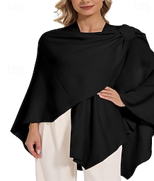 abordables -châle croisé pour femme, poncho ouvert devant, châles élégants à boucle, châles de voyage pour l'automne et l'hiver, longueur 150 cm