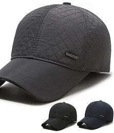 levne -Pánské Zimní čepice Zimní teplá čepice Zimní baseballová čepice s klapkami na uši Zimní baseballová čepice Černá Tmavě námořnická Polyester Nastavitelná Módní Moderní soudobé Denní nošení Festival