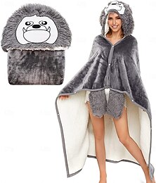 preiswerte -Karneval Charakter Bademantel Nachtwäsche Tragbare Decke Cartoon Pyjamas-Einteiler Kigurumi-Pyjamas Niedlich Für Erwachsene Männer und Frauen Karneval Maskerade Karikatur
