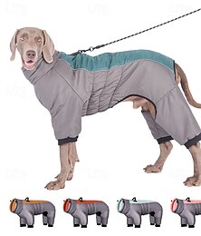 abordables -Perros Abrigos Chaqueta con arnés Invierno Reflexivo Impermeable Templado Exterior Interior Ropa de casa Medio Grande