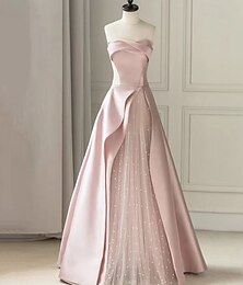 levne -Mořská panna  Trumpet večerní šaty Elegantní šaty formální svatba délky podlahy s rukávem 3/4 s perlovým výstřihem a flitry s třásněmi