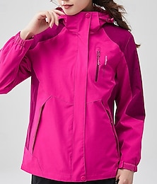 economico -Per donna Giubbino da escursione Inverno All'aperto Color Block Fodera di vello Antivento Resistente all'acqua Giacca 3 in 1 Giacche in pile Giacca a vento Viaggi Rosa Viola chiaro Viola Arancione