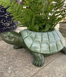 お買い得  -亀の手綱の植木鉢の型、キャンドルペンホルダーの型収納ボックス、亀の多肉植物プランターのコンクリート型 DIY サボテン、石膏セメント粘土樹脂工芸家の装飾
