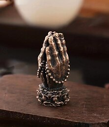 economico -scultura verticale in lega di zinco a due mani, articoli d'arredo prega benedici ovest, regali cristiani ispiratori, decorazioni con versetti della Bibbia, ricordo, decorazioni per sala di preghiera