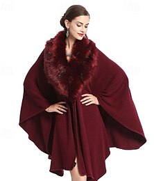 abordables -châles et enveloppes en fausse fourrure pour femmes pour robes de soirée, cape de mariée formelle, cape chaude pour fête de mariage, automne et hiver