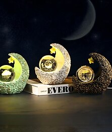 olcso -3D kristálygömb éjszakai fény meleg fény galaxis hold csillag ragyogás belső faragás ramadán Valentin nap ajándék usb tápegység 1db