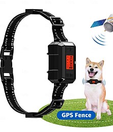 זול -גדר חשמלית gps קולר נייד אלחוטי מעודכן איי סצנה זיהוי גדר כלב מתכוונן חוזק אזהרה רדיוס 33-999 יארד נטענת חכם חשמלי