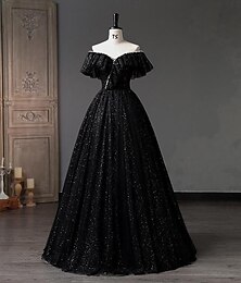 abordables -robes de mariée robe de bal épaules dénudées demi-manches longueur au sol robes de mariée en organza avec perles 2025