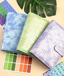 economico -a6 coccodrillo budget raccoglitore copertina pu pelle quaderno raccoglitore con fibbia a scatto nascosta piccolo raccoglitore diario ricaricabile a 6 anelli