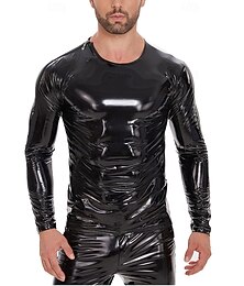 preiswerte -Zentai-Anzüge Ganzkörperanzug Sweatshirt Karnevalskostüm Herren Glänzend Metallisch Kostüm für Leistung Club Pole Dance Halloween Karneval Erwachsene