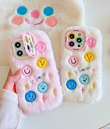 preiswerte -Handy Hülle Handyhüllen Für iPhone 16 15 14 Pro Max Plus iPhone 13 12 11 Pro Max Rückseite Mit Ständer Stoßfest Retro Plüsch