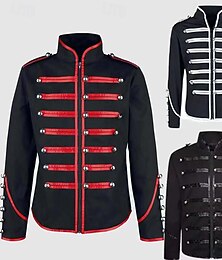 abordables -Rétro Vintage Rococo Manteau Bal Masqué Veste de cirque Prince Aristocrate Paillettes Déguisement Homme Carnaval Mascarade Événement / Fête Adulte Manteau Printemps Automne & Hiver