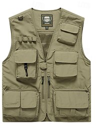 halpa -Miesten Vaellusliivi Fleece-liivi, vaellus Hihaton Liivi Ulko- Hengittävä Mukava Useita taskuja Polyesteri Musta Armeijan vihreä Punainen Metsästys Kalastus Kiipeily