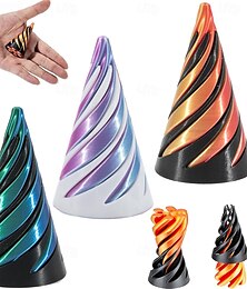 baratos -Pacote com 5 esculturas de passagem de pirâmide impossível, brinquedo de fidget de passagem de pirâmide, brinquedo de fidget de cone espiral impresso em 3D, mini ilusão de fio de vórtice, presente de