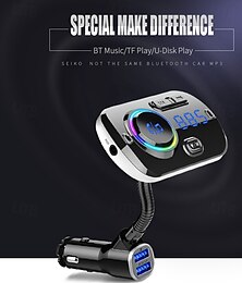 economico -accessori per auto bc49a trasmettitore fm stereo per auto mp3 audio musica stereo adattatore porte usb per auto qc3.0 caricabatterie rapido