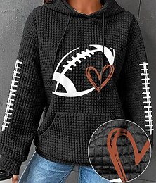 economico -felpa oversize da donna pullover strutturato da calcio casual sportivo coulisse tasca frontale attivo girocollo manica lunga top micro-elastico autunno&amp;tessuto morbido traspirante invernale