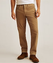 economico -Per uomo pantaloni della tuta Pantaloni di velluto a coste Pantaloni Pantaloni da completo Tasche Liscio Comfort Morbido Lunghezza intera Esterno Attività commerciale Giornaliero Di tendenza