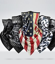 halpa -"Kaulasuoja, kauluri" Bandana Sports Scarf -naamari Kuvitettu Aurinkovoide Tuulenkestävä Pehmeä Mukava Pyörä / Pyöräily Punainen Musta+Harmaa Musta / Valkoinen varten Miesten Naisten Aikuisten
