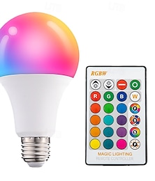 זול -1 pc 5 W 10 W נורות חכמות לד 450 lm E27 A60(A19) 29 LED חרוזים עובד עם שלט רחוק RGBW 220 V