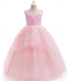 cheap -Witch Fairy Glinda Tutu Flower Girl Dress Tulle Dresses Movie TV Theme Costumes Movie Cosplay for Girls' Kid's Halloween Carnival Mardi Gras Performance Party Stage
