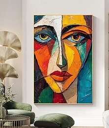 abordables -peinture de style pablo picasso faite à la main pablo picasso femmes art abstrait toile peinture à l'huile figure faite à la main peinture à l'huile pour salon chambre décoration de la maison couteau