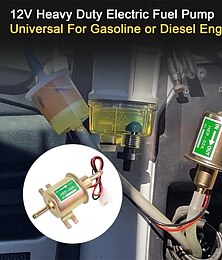 abordables -Kit de pompe à carburant électrique universelle 12 V/24 V 3-6 psi basse pression avec filtre à carburant 6,56 pi 5/16" de diamètre intérieur Remplacement de la conduite de carburant pour carburateur