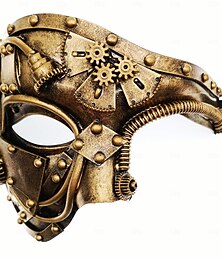 preiswerte -Phantom der Oper Metall-Cyborg Karnevalsmaske Venezianische Maske Erwachsene Herren Damen Steampunk Party Maskerade Halloween Karneval Einfaches Karnevalskostüm