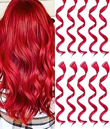 baratos -Encaracolado Clipes Cabelo Sintético Longo Alongamento Com Presilha Conjunto - 10 Resistente ao Calor Mulheres