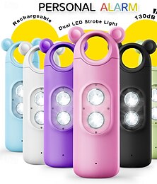 cheap -Personal Alarm Safe Sound 130dB USB Rechargeable Self Siren Security Alarms Safety Devices For Women Elderly With Alert Panic Button LED