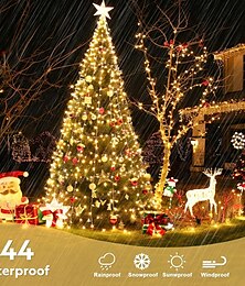 economico -50m 100M Fili luminosi 400-800 LED EL 5mm 1 telecomando a 13 tasti 1 pc Bianco caldo Luce fredda Viola Luci di stringa creative Luci natalizie Halloween Feste Vacanze 31 V