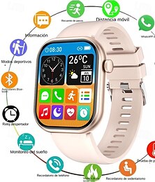economico -orologio intelligente da uomo 2.01 pollici schermo intero ad alta definizione touch orologi sportivi intelligenti chiamata/risposta al telefono sonno passo calorie attività tracker chiamata