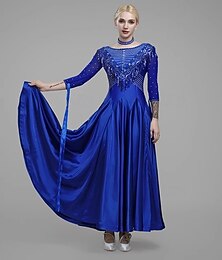 economico -abito da ballo da sala per donna competizione nappa tango moderno valzer costumi da spettacolo standard