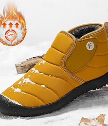economico -stivali da neve invernali isolati da uomo – stivaletti slip-on impermeabili con fodera in pelliccia sintetica, suola antiscivolo per escursioni all'aperto e clima freddo