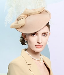 economico -cappelli 100% lana cappello a piattino cappello a cilindro matrimonio cocktail elegante matrimonio con fiocco impiombatura copricapo copricapo