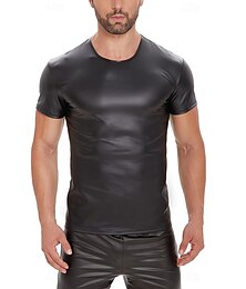 economico -T-shirt Tuta di pelle Costume di Carnevale Per uomo Opaco Spandex Costume per Performance Club Pole Dance Halloween Carnevale Adulti