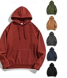 abordables -Homme Sweat shirt Velours Côtelé Sweat Noir Rouge bleu marine Vert Gris Capuche Bloc de couleur Patchwork Sport & Loisir Casual du quotidien Vêtement de rue Décontractées Sport Printemps été Vêtement