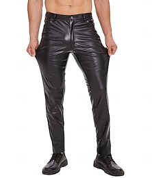economico -Pantaloni Tuta di pelle Costume di Carnevale Per uomo Metallico Lucido Spandex Costume per Performance Club Pole Dance Halloween Carnevale Adulti
