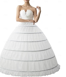 abordables -Rococo Victorienne Princesse Jupe à cerceaux Sous jupe Jupe en tulle Couleur Unie Femmes Mascarade Événement / Fête Bal de promo Adulte Jupe
